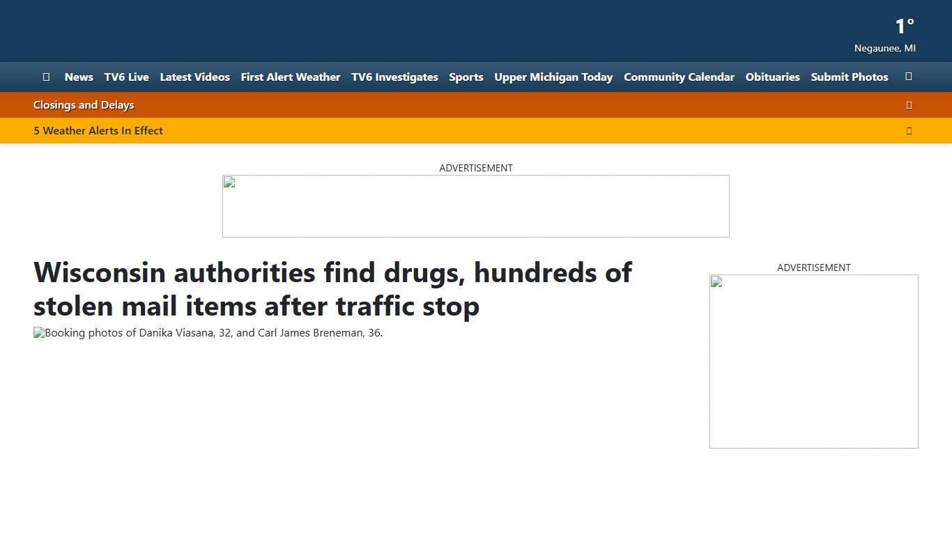 Wisconsin authorities find drugs, hundreds of stolen mail items after traffic stop